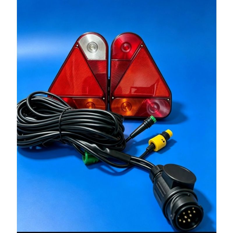 Bulb Trailer Light Kit, Screw Base with 5-Pin Quick Plug, x1 LT23L And x1 LT23R Lights, 8M cable from plug to lights