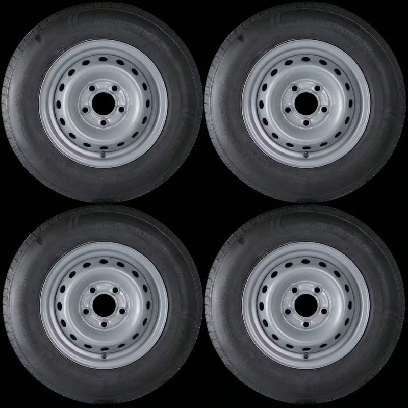 165 R13 C, 4.5 J, 5 studs on 112MM.PCD Wheel Assembly bundle x4