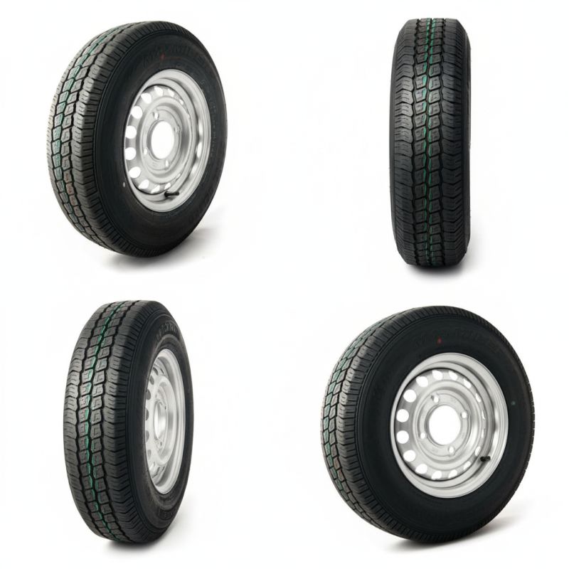 165 R13 8ply, 4 studs, 5.5 PCD wheel & tyre assembly bundle x4