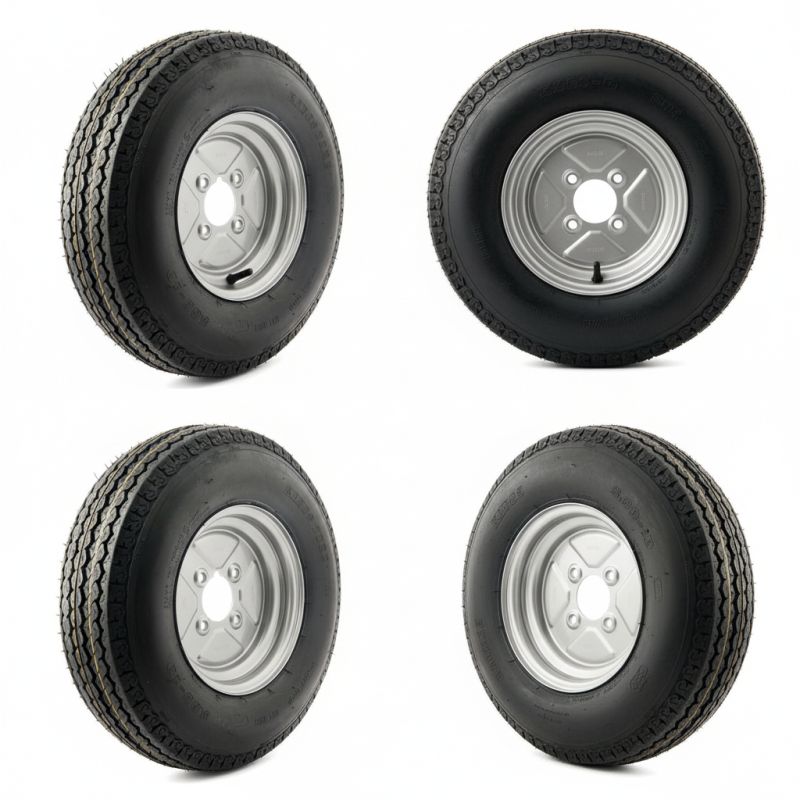 500x10, 8 Ply, 4 On 4 PCD Wheel And Tyre Assembly bundle x4