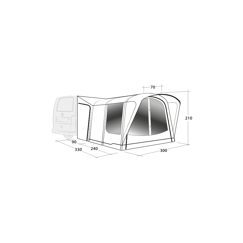 Outwell Newburg 240 Air Awning