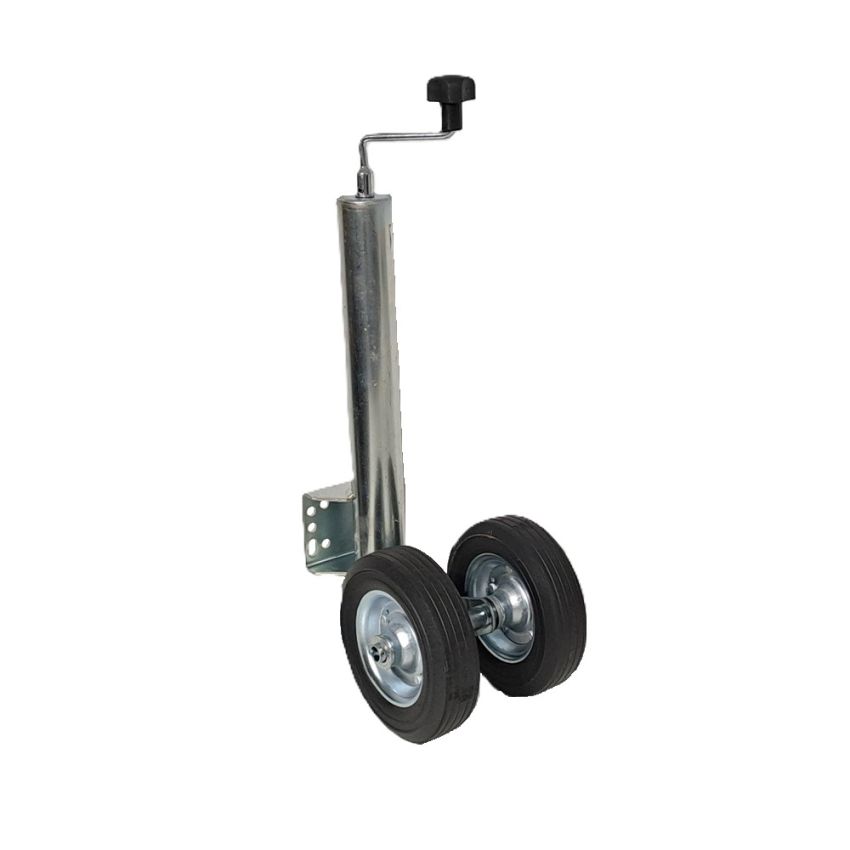 Auto Fold jockey wheel 60mm. dia. 250kg. capacity-twin wheel