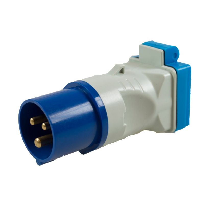 Maypole Caravan Plug To BS Socket Adaptor (230V - 16A )