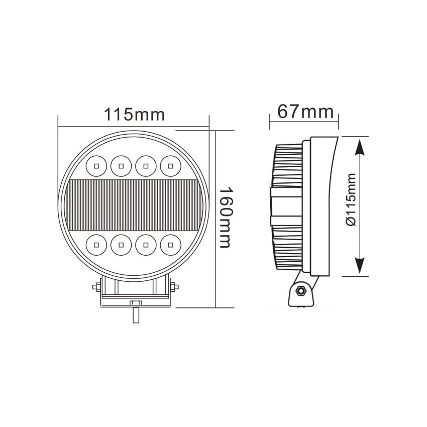 Maypole 12/24V 30W LED Work Light (Magnetic)