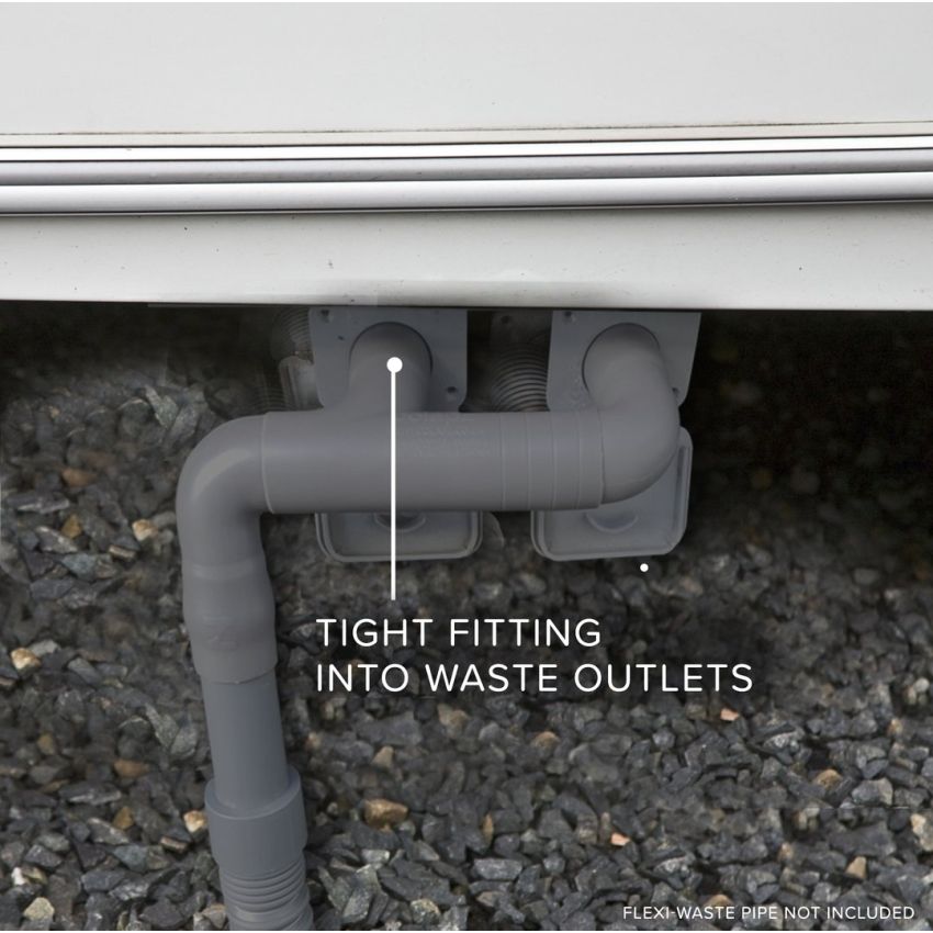 Colapz Flexi Waste Pipe Double Adaptor