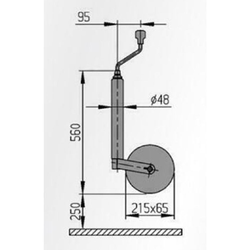 AL-KO Plus Jockey Wheel - 48mm Diameter