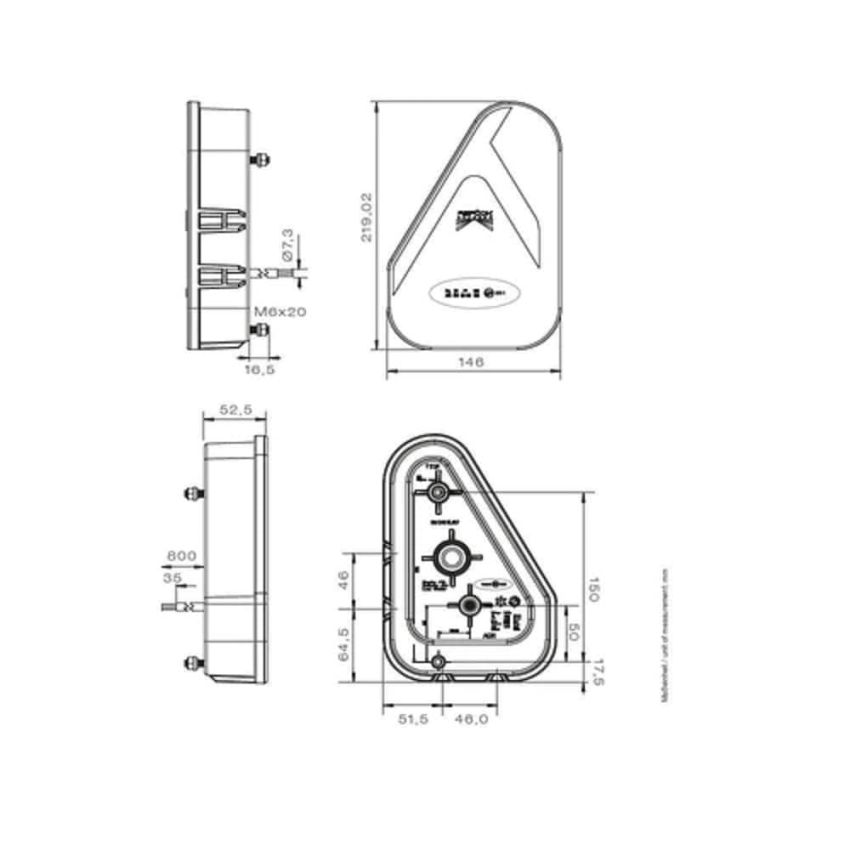 Aspöck Earpoint Trailer LED Light Cluster Left Hand