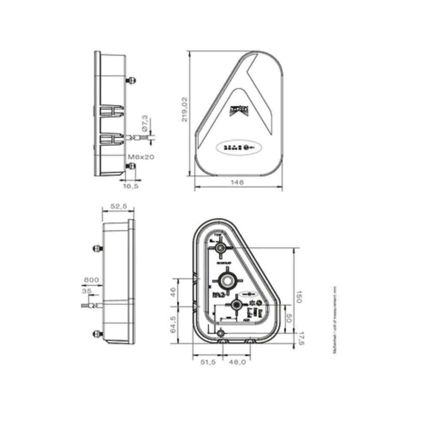 Aspöck Earpoint Trailer LED Light Cluster - Right Hand