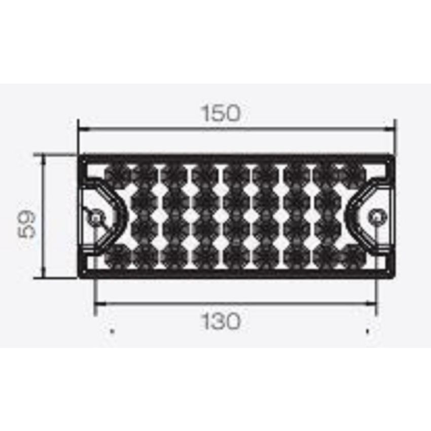 Aspock MiniLED II 3F Lamp 12/24v With Fog / Reverse and 6.5m Cable-Used on Ifor Williams