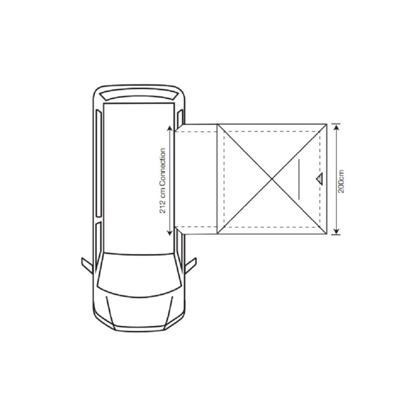Cayman Outhouse Handi Van Awning 180cm - 210cm