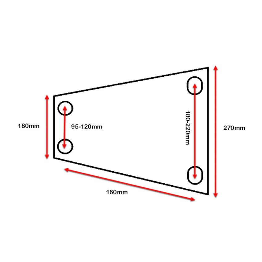 Knott Avonride Cast Delta Coupling (2700kg)  95mm - 120mm front holes