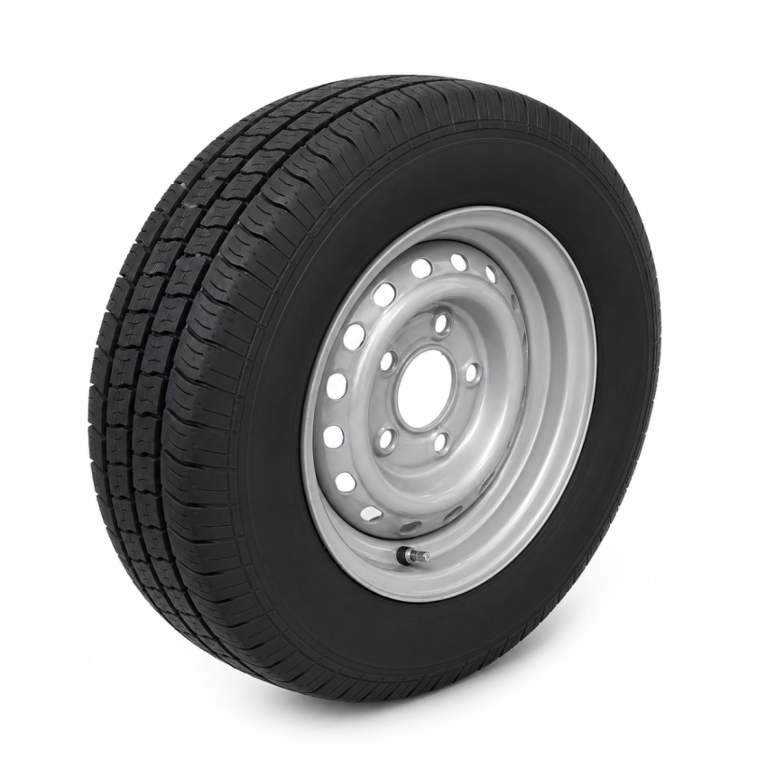 195/60 R12C 5 on 112mm PCD Trailer Wheel & Tyre Assembly