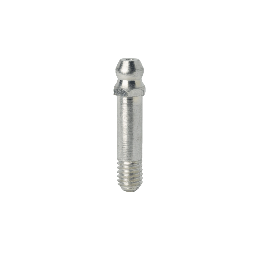 M6x1 Metric Tapered Hardened Mild Steel Zinc Plated Straight Hydraulic Grease Nipples