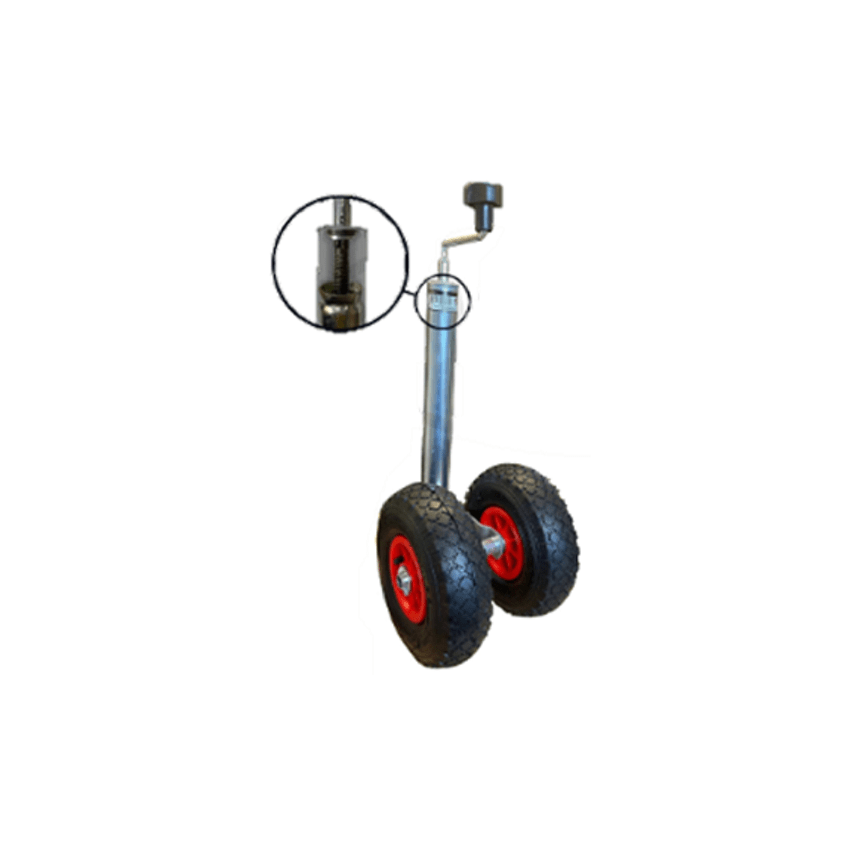 Jockey Wheel Pneumatic Twin Tyre 48mm 200 kg