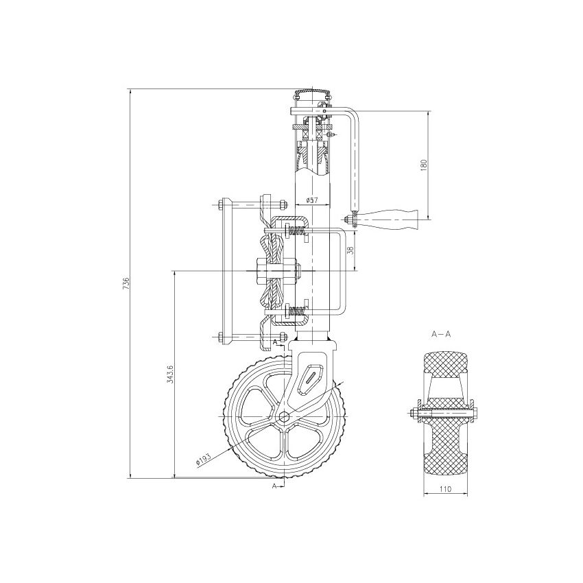 Pivoting jockey wheel