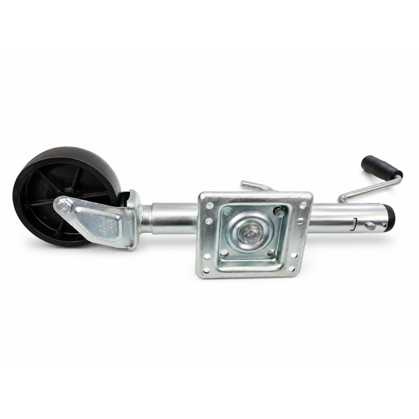 Pivoting jockey wheel