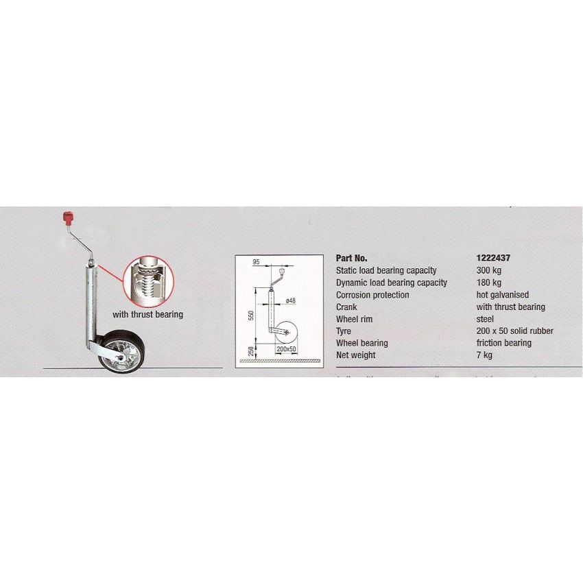 AL-KO Heavy Duty 48mm. jockey wheel