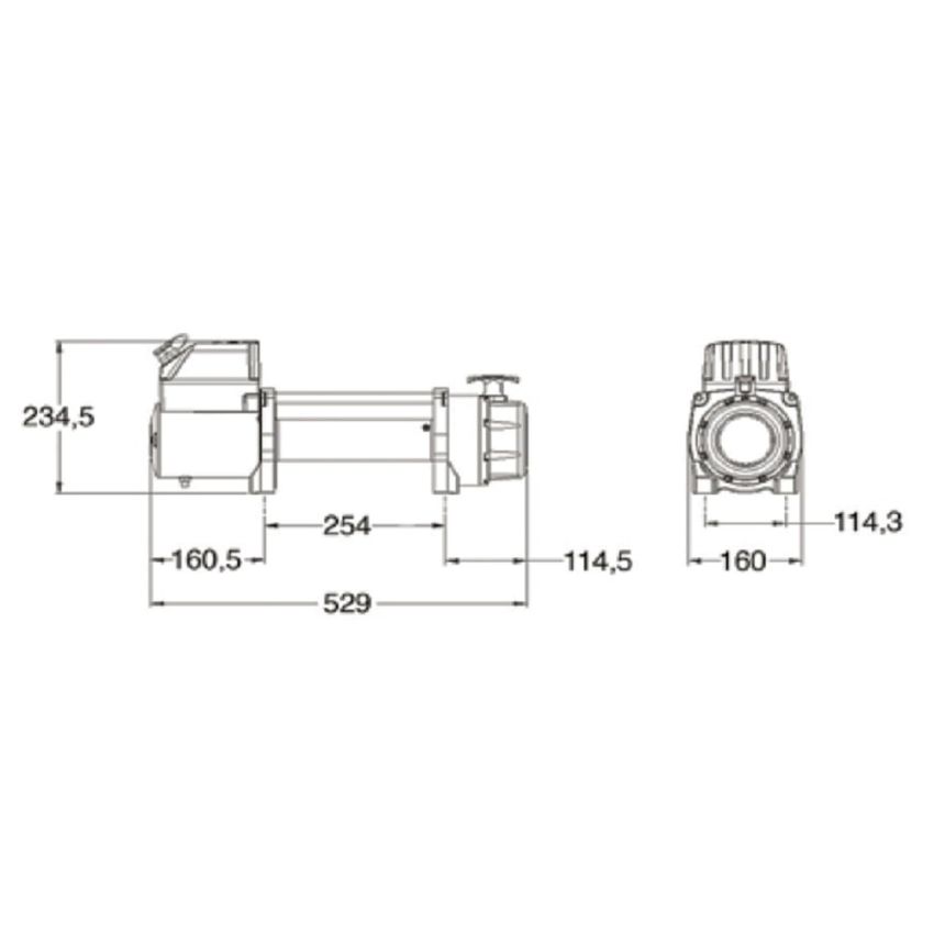 Kartt 11500lbs 51kN 12v Electric Winch With Synthetic Rope
