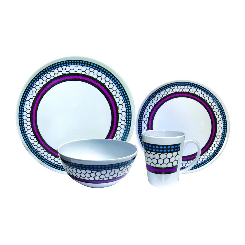 Leisurewize 16 Piece Melamine Kitchenware Set (Honeycomb)