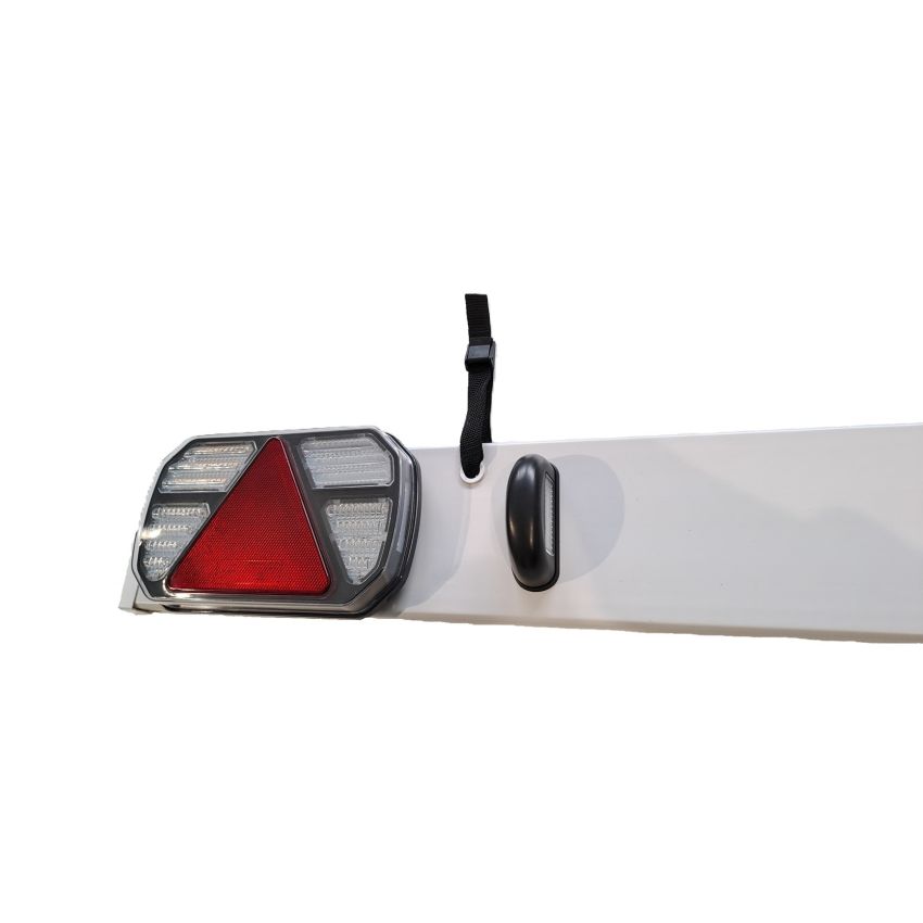 LED Trailer Light Board, 5ft / 1.53m White PVC Board, 10m Cable