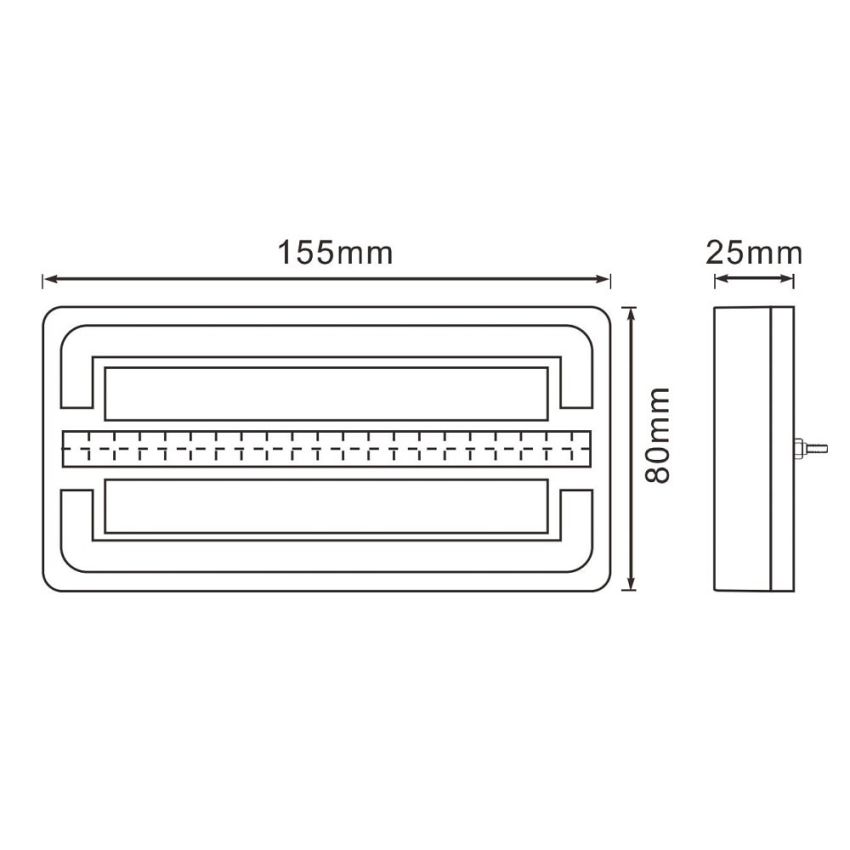 LED Trailer Light Kit, Enhanced Magnetic Base, 2.5M Cable Between Lights, Dynamic Indicator