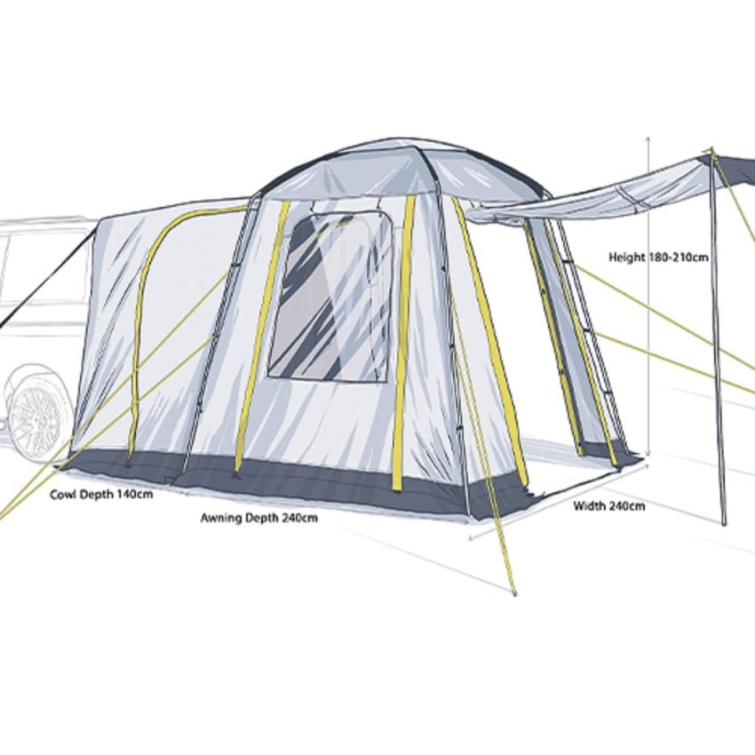 Maypole Broadway Campervan Tailgate Poled Awning