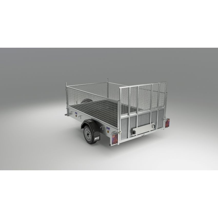 Meredith and Eyre 750kg Unbraked Trailer - (8' X 5') With loading ramp and mesh sides