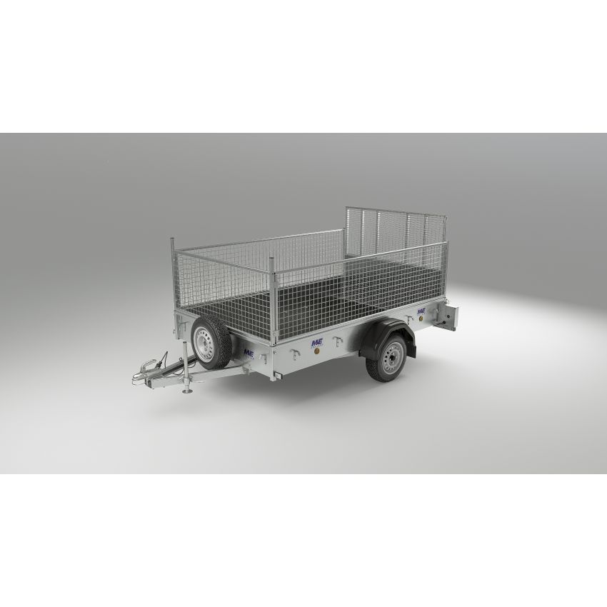 Meredith and Eyre 750kg Unbraked Trailer - (8' X 5') With loading ramp and mesh sides