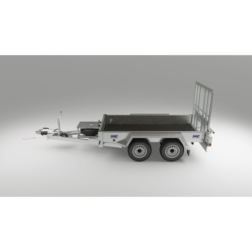 Heavy Duty Goods and Plant Trailers 2700kg W/ Supported loading ramp-MEP2784-185/70R13 Wheels