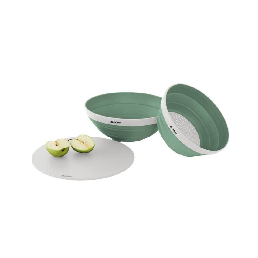 Outwell Collaps Bowl And Colander Set Shadow Green