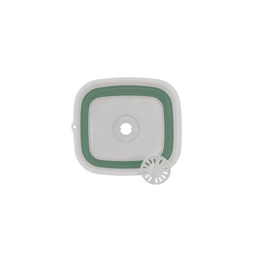 Outwell Collaps Wash Bowl With Drain Shadow Green
