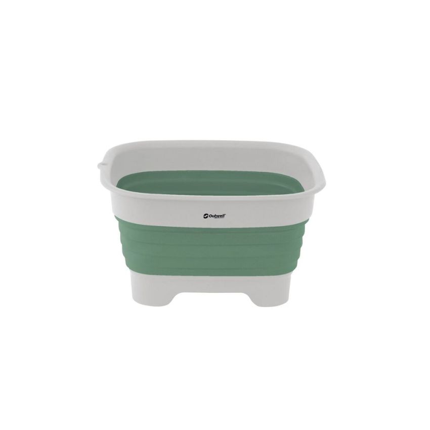 Outwell Collaps Wash Bowl With Drain Shadow Green