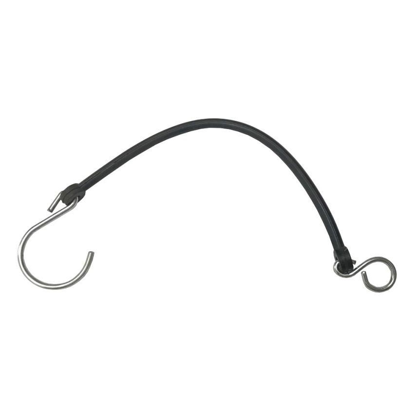 Rubber Trailer Strap 180mm 5mm Diameter Hook/Ring 2-Pack