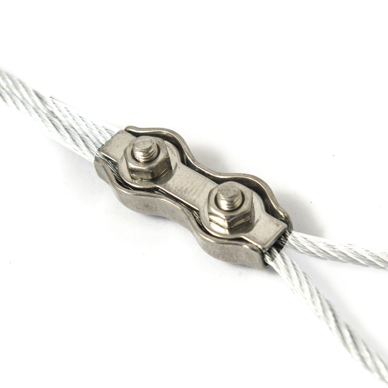Stainless Duplex wire rope grip 3mm. cable