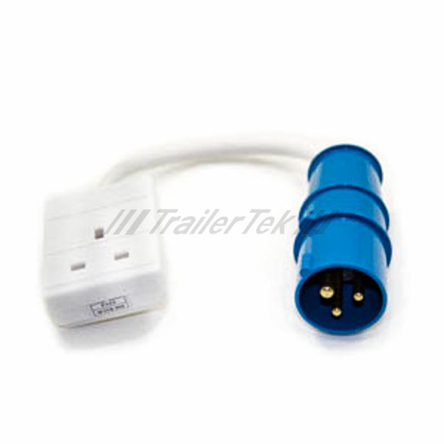 230V UK Trailing Socket Caravan Site To 3-Pin UK Socket