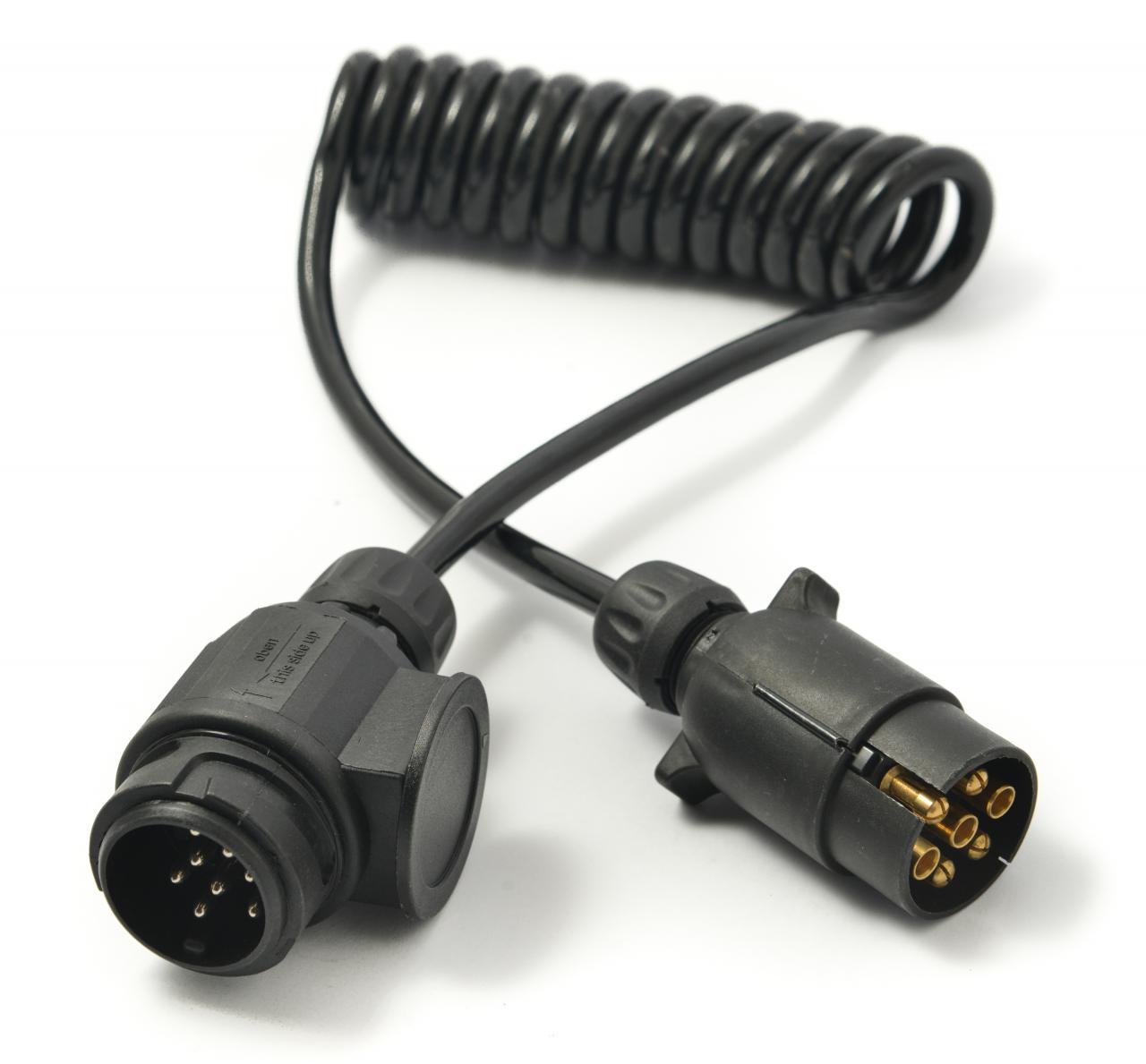 7 Pin to 8 Pin Euro Coiled Connection Cable (2.5 metres)