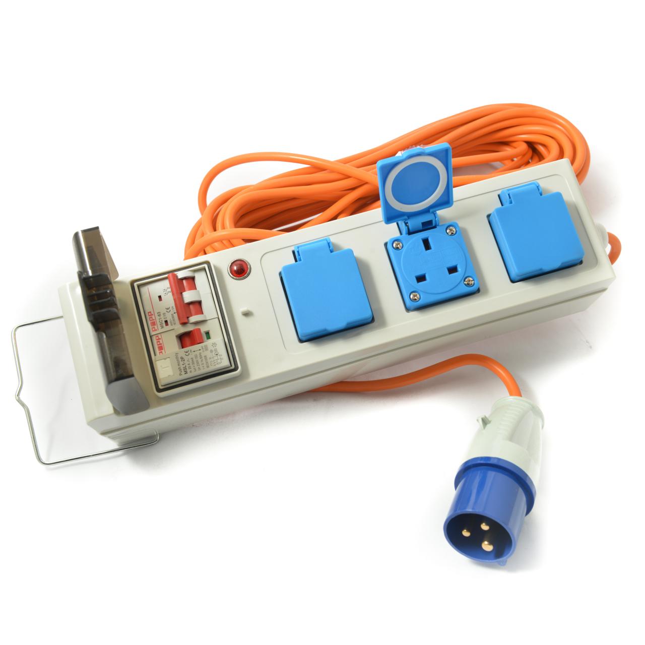 230V 10A Mobile Mains Power Unit - RCD Protected