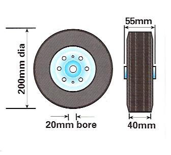 Spare Steel Wheel For TT Jockey Wheels 200mm