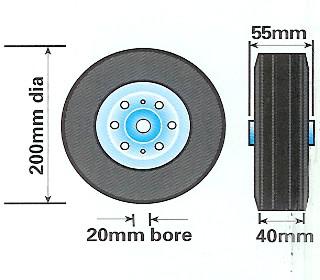 Spare wheel for Knott plain-tube jockey wheels