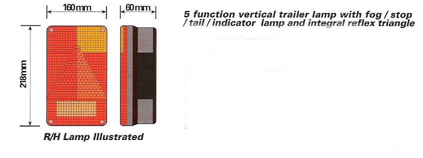 RADEX 6800 light cluster vertical RH, plug in