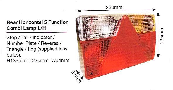 AJBA Combination Lamp Left Hand With Reverse
