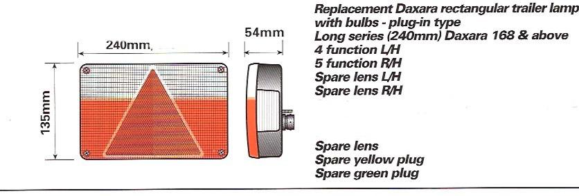 Replacement Lens R.H. For Trelgo/Daxara LT359 Light Cluster