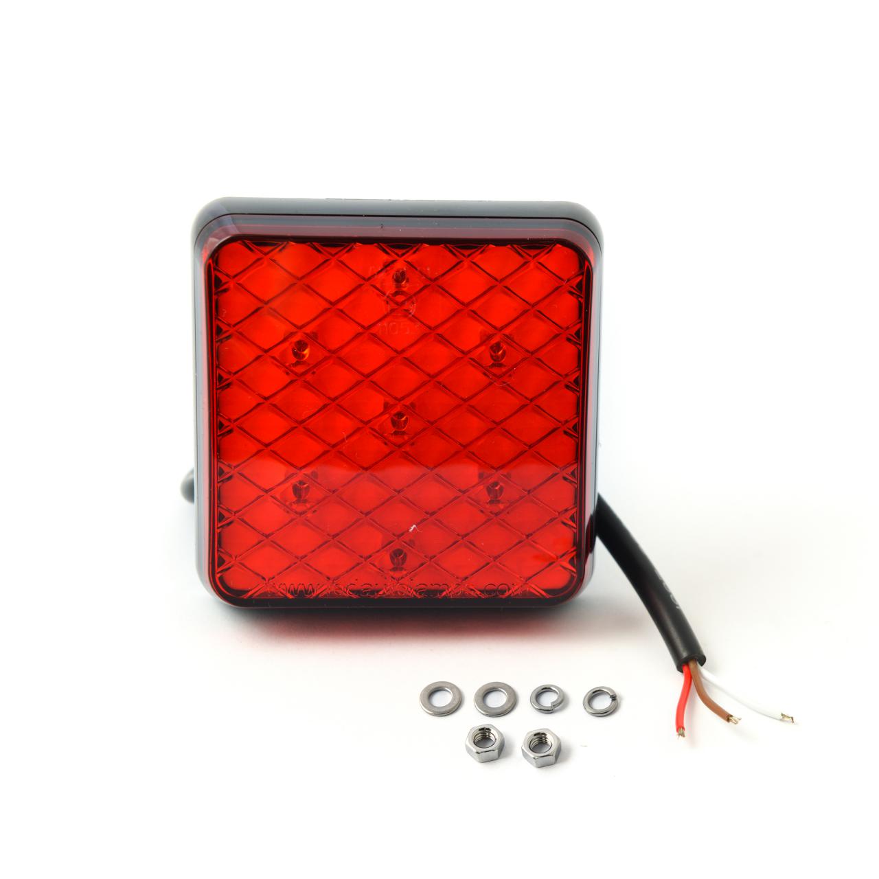 LED Autolamps 81RMB square stop/tail lamp, 12v-24v