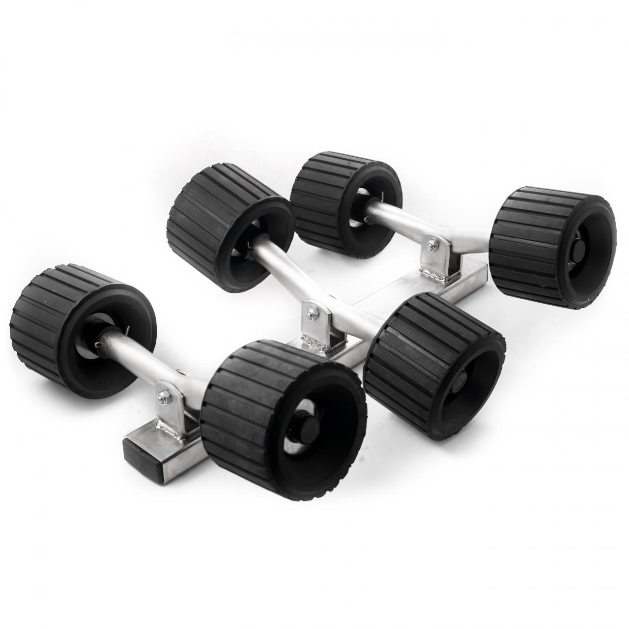 Ribbed roller cradle assembly