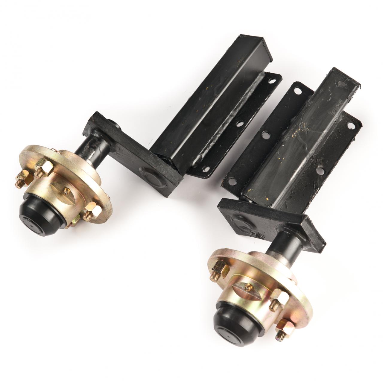 Peak 350 kg. suspension, extended stubs with cast hubs fitted, 4 studs on 4