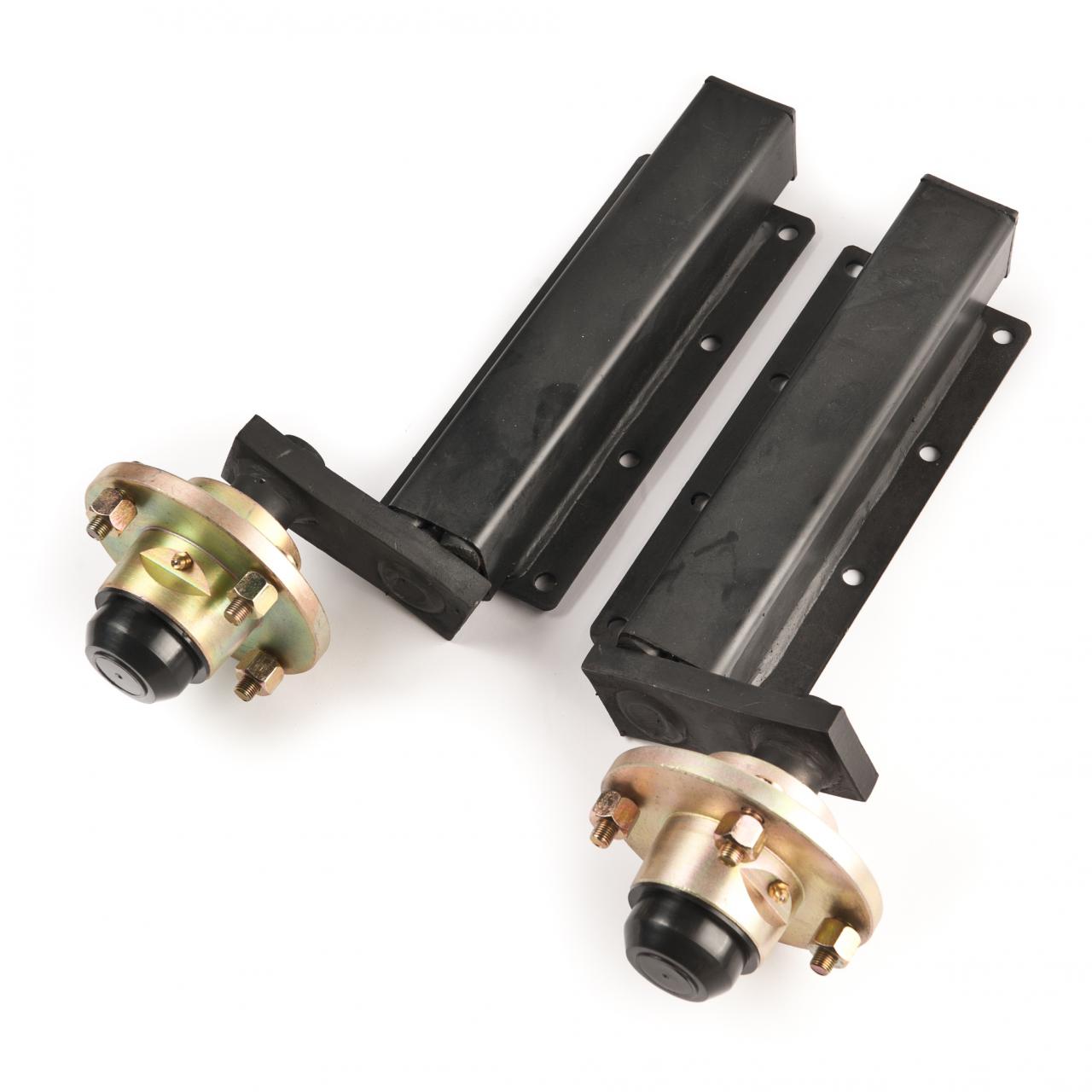 Peak 500 kg. standard suspension units with cast hubs fitted