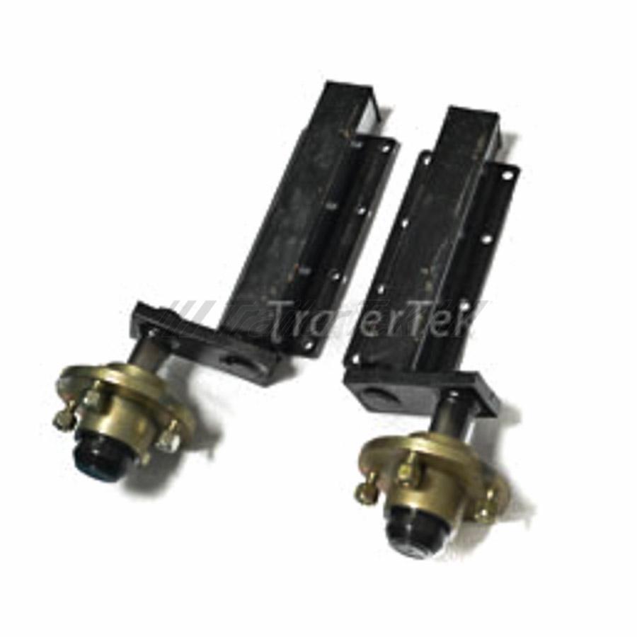 Peak 500 kg. suspension, extended stubs with 100mm PCD hubs fitted