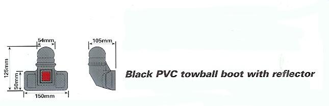 Towball Cover For High Reach Towball With Reflector