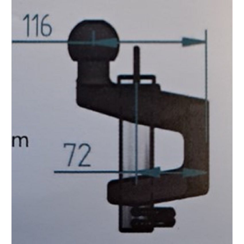 Tow Jaw 4-Bolt 32mm Hardened Pin UK (85mm x 44mm)