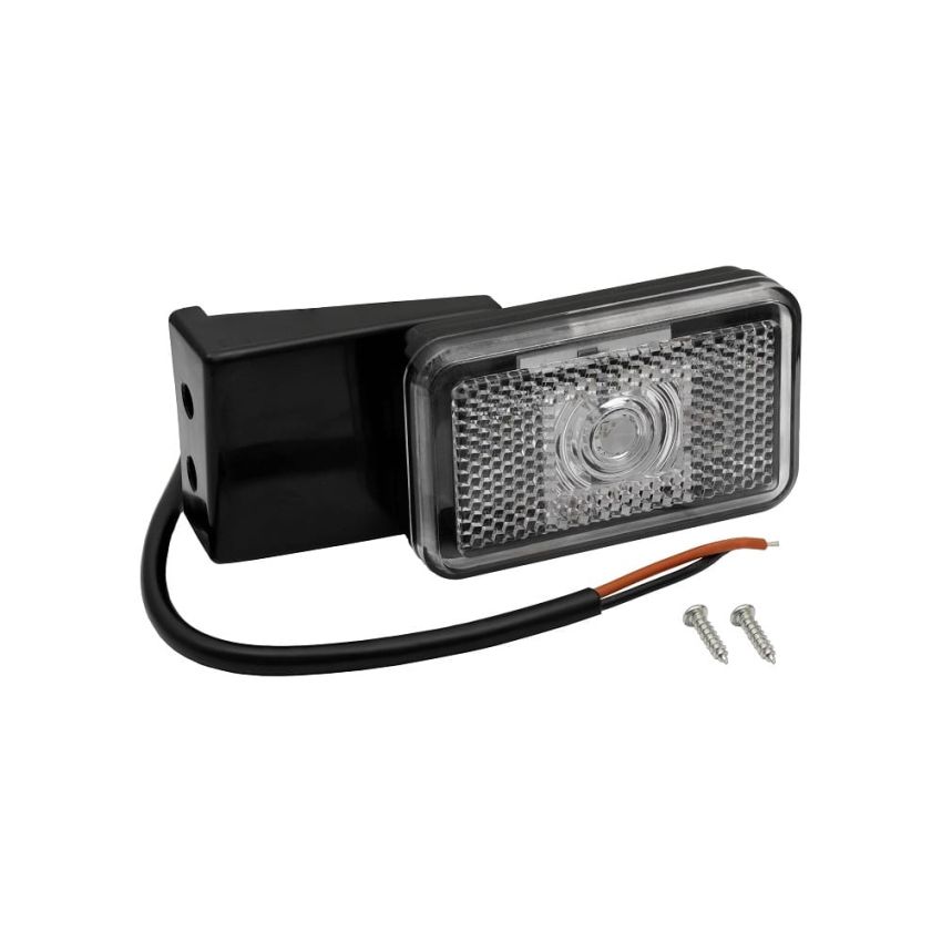 TrailerTek LED Clear Side Marker Light, Position/Reflector, 12-24V